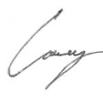 The first name of Casey's signature.f